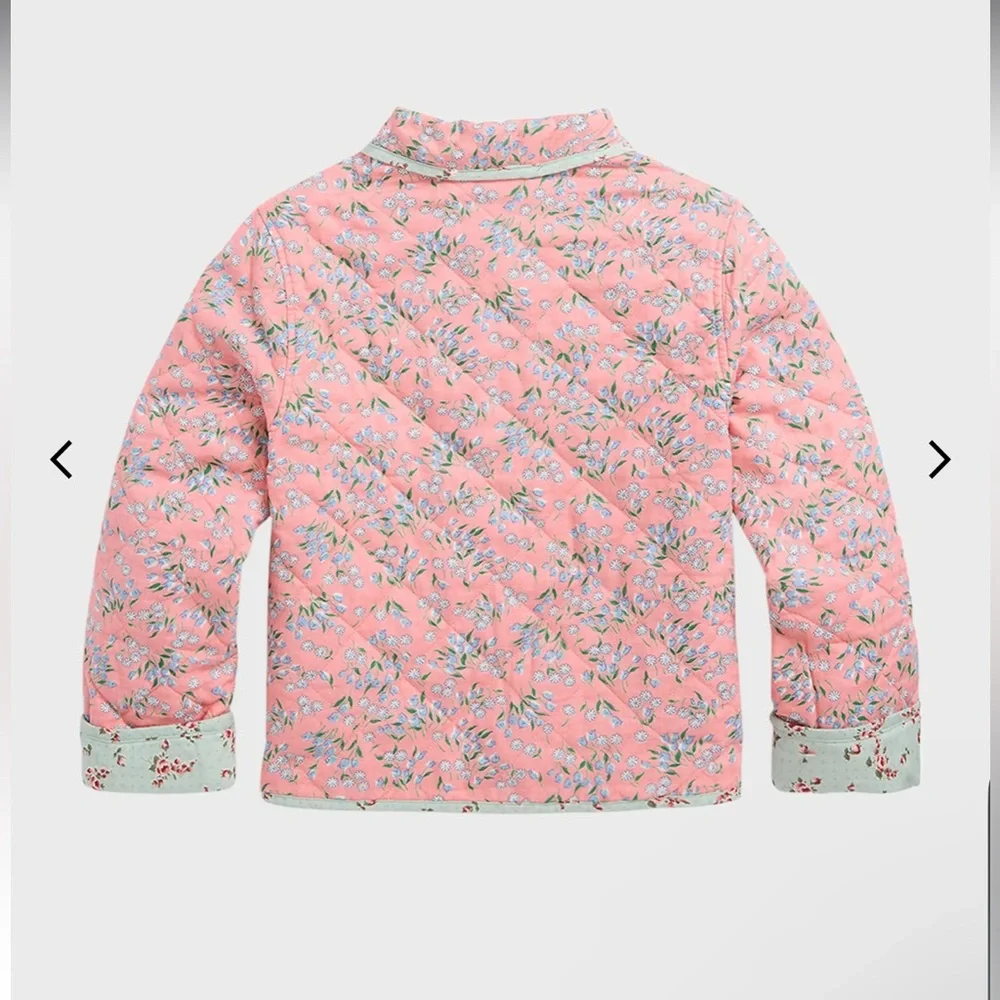 NWT Ralph Lauren Girls Reversible‎ Quilted Jacket Gift Preppy Classic
